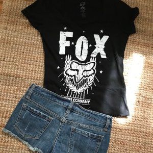 Sexy v neck Fox T with Booty Shorts